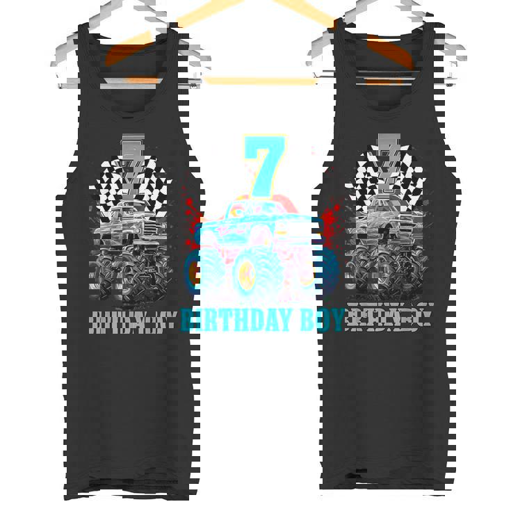 7歳 7歳の誕生日 男の子 モンスタートラック 車 タンクトップ