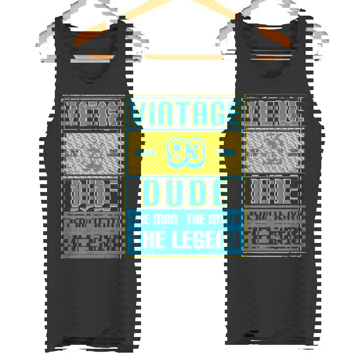 93歳の誕生日ギフト 男性用 93歳 ヴィンテージ お父さん 1927 タンクトップ