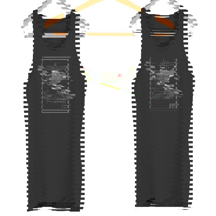 A6mゼロ日本第二次世界大戦戦闘機 タンクトップ