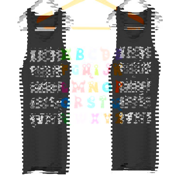 Abc かわいいモンスター アルファベット ハロウィン 先生 コスチューム キッズ タンクトップ