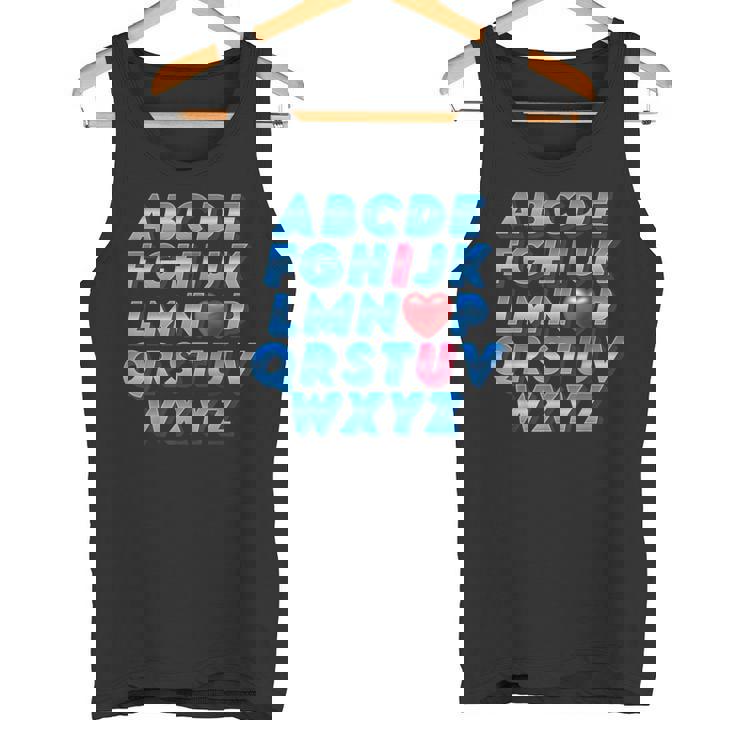 Abc アルファベット I Love You 英語 先生 バレンタインデー タンクトップ