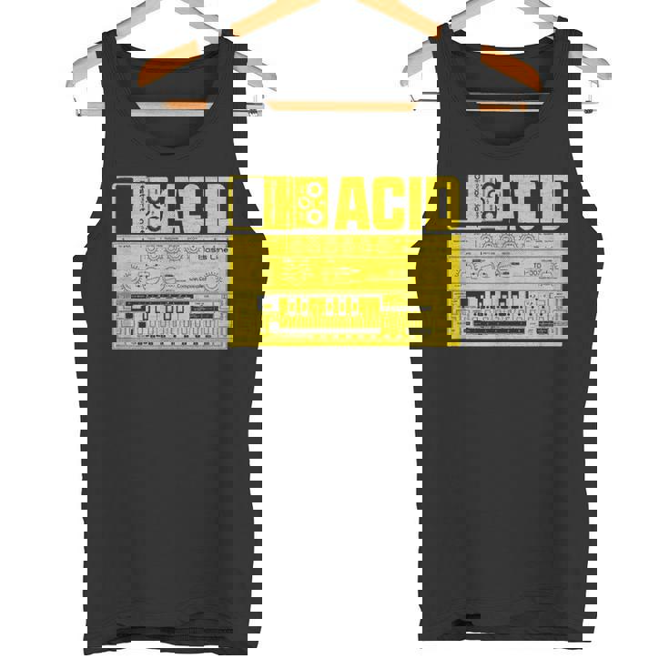 Acid Tb303 ベースペダル アナログシンセサイザー Dj Nerd タンクトップ