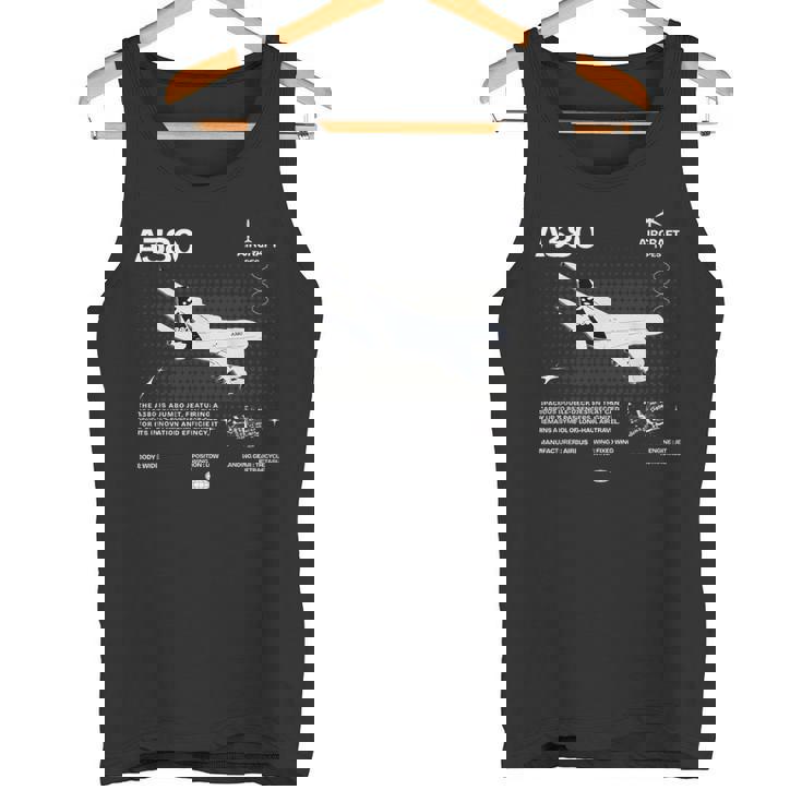 Airbus-A318 エアクラフト ホワイト タンクトップ