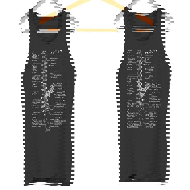 Ak-47 シャツ Ak-47 ブループリント タンクトップ