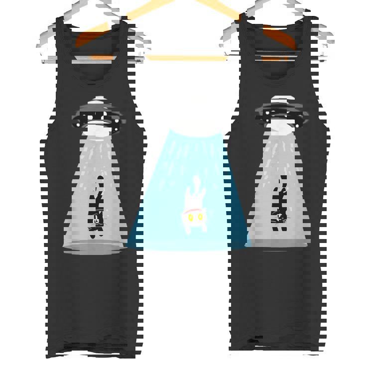 Alien Cat Abduction Ufo Cat Alien Abduction タンクトップ