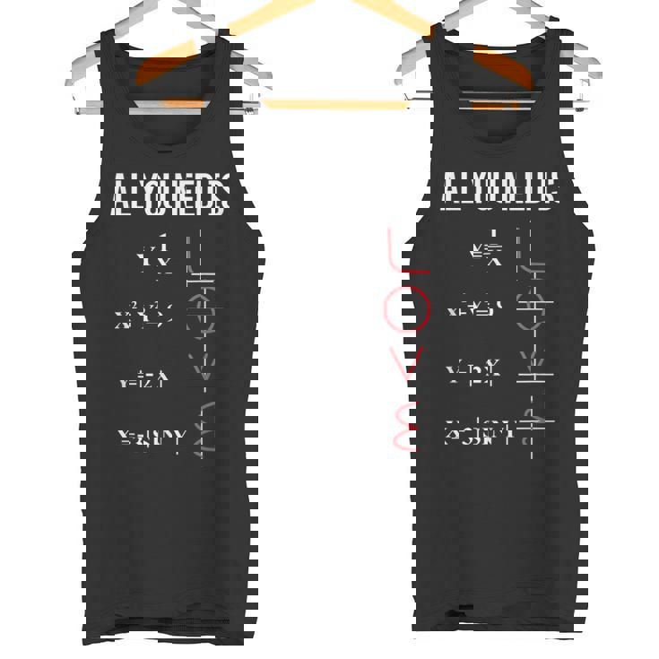 All You Need Is Love 面白くてかわいい数学方程式 タンクトップ