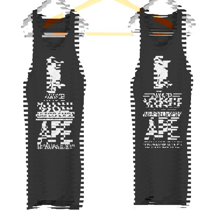 Always Be Yourself Ape メンズ レディース 猿 ゴリラ タンクトップ
