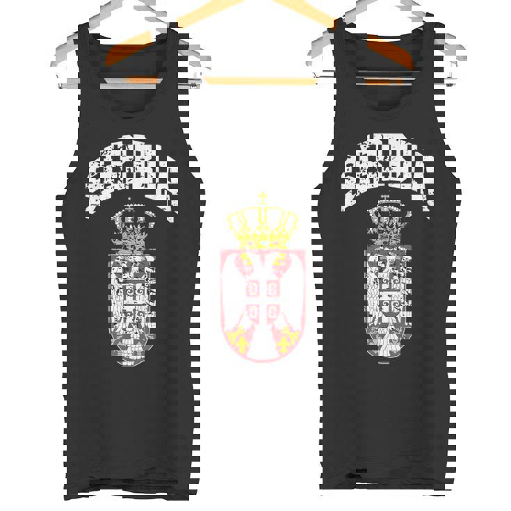 Ama Aerbia Con Emblema De Banderaerbia Envejecida Camiseta sin mangas