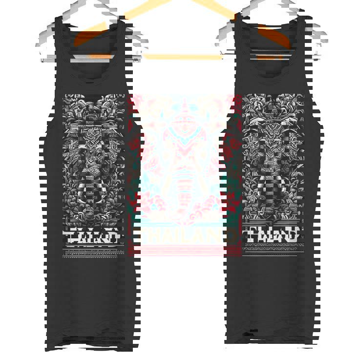 Amezing タイチャン 美しい象 タイ柄 タンクトップ