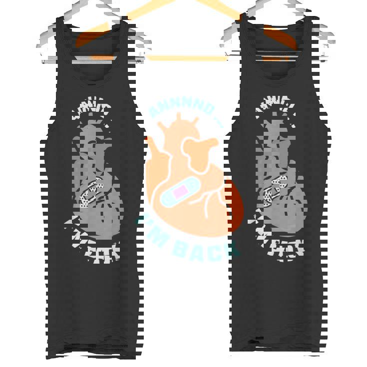 And I'm Back 生き残り バイパス 心臓発作 サバイバー 心臓 タンクトップ