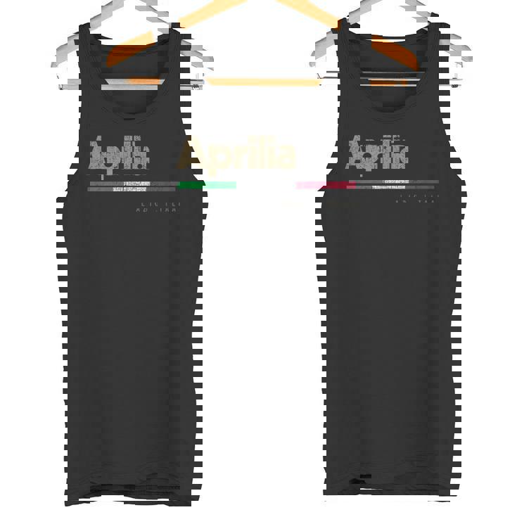 Aprilia イタリア都市レトロフラッグ イタリア タンクトップ