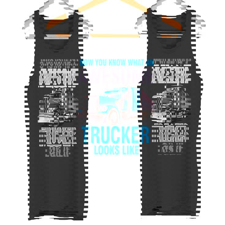 Awesome Trucker セミトラックドライバー ビッグリグ トラッカー タンクトップ