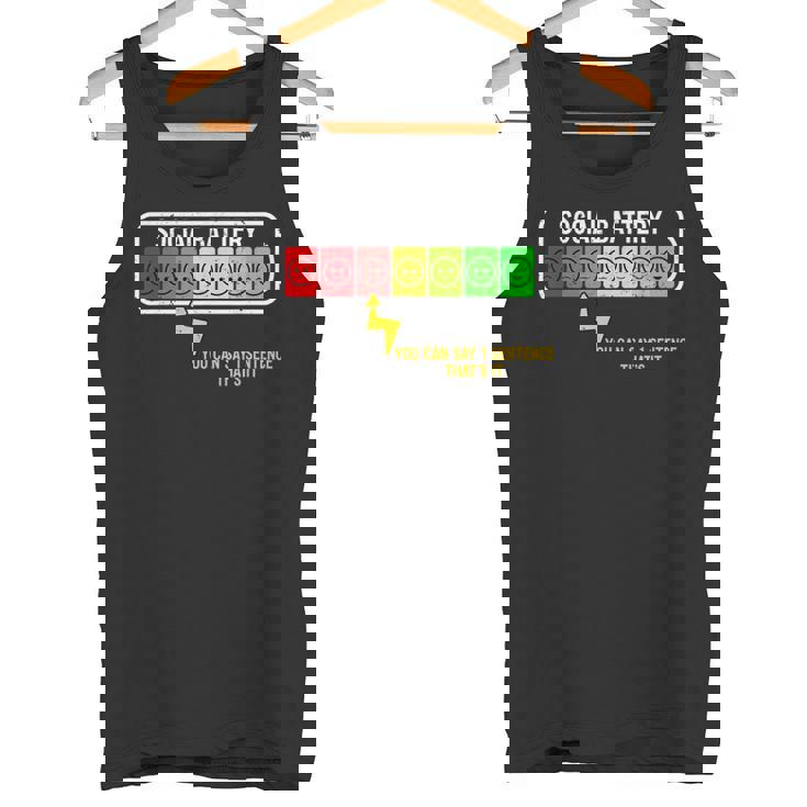 Bateríaocial Divertida Introvertida Charlaocialocialización Camiseta sin mangas