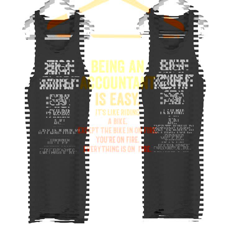Being An Accountant Is Easy Accounting Cpaグラフィック タンクトップ