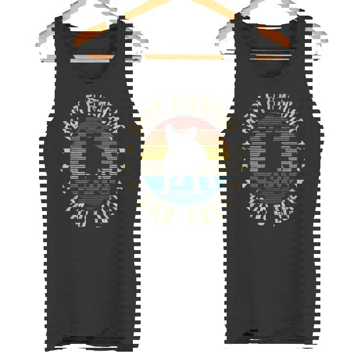 Best Frenchie Dad Ever ヴィンテージ フレンチブルドッグ 面白いギフト タンクトップ