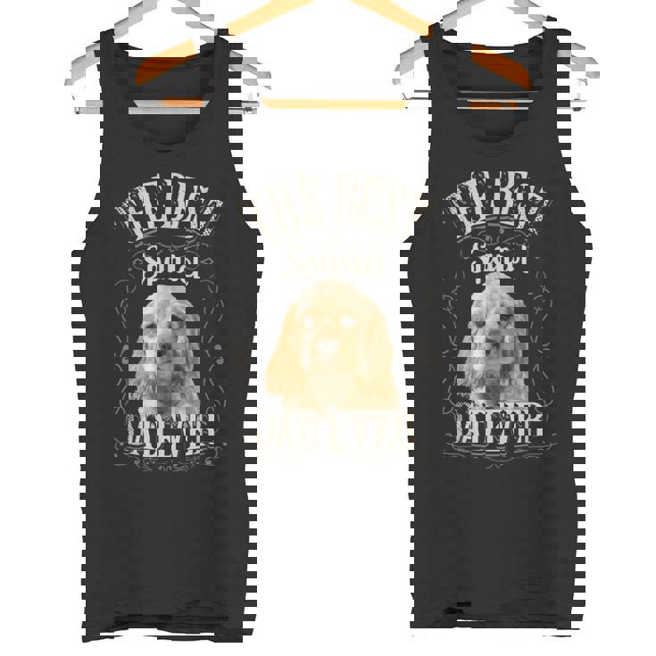 メンズ Bestpaniel Dad Ever アメリカンコッカースパニエル 犬 ビンテージ タンクトップ