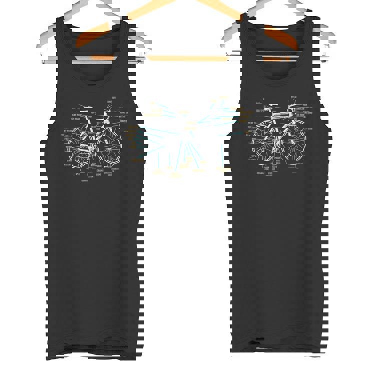 Bicycle Anatomy ロードバイク サイクリング タンクトップ