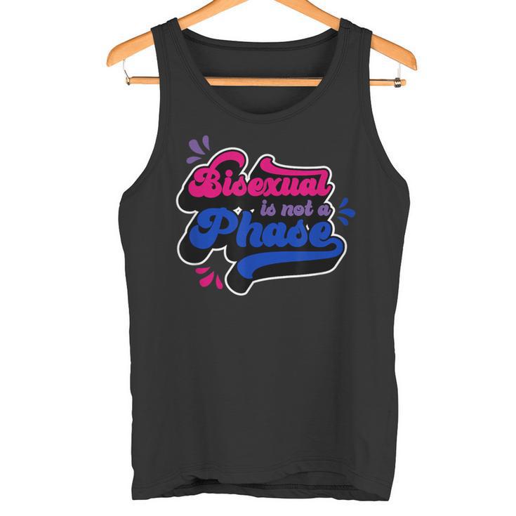 Bisexual Is Not A Phase Cute Bi Pride Flag Citas Divertidas Camiseta sin mangas