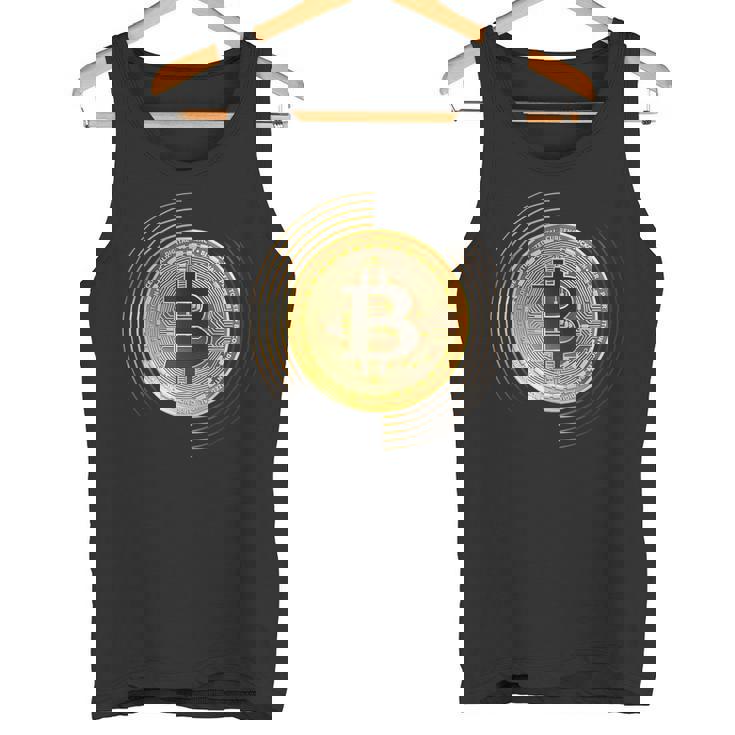 Bitcoin To The Moon And Back、ビットコイン暗号通貨グラフィック タンクトップ
