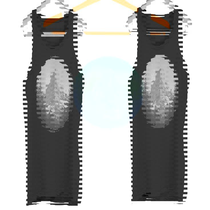 Blue Mountain Retrointage Hiking Camping Lover Glamper タンクトップ