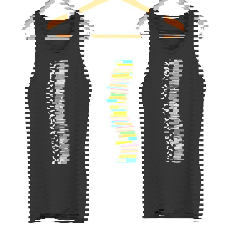 Books Are My Anatomy 背骨ブックワーム 読書 タンクトップ