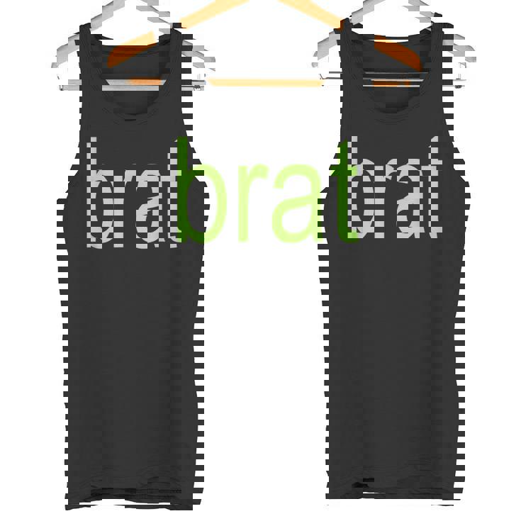 Brat 特大サイズ オールカラー ブラック ホワイト グリーン シャルトリューズ ギフト タンクトップ