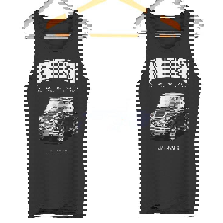 British Classic Car ダークブルー ミニスポーツカー タンクトップ