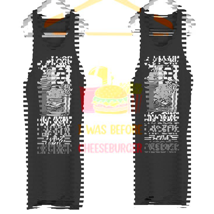 Burger メンズ レディース チーズバーガー ファーストフード バーガー愛好家 タンクトップ