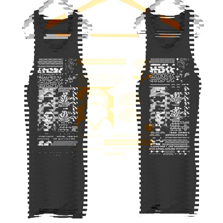 Camisa Japonesa Geisha Asiática Camiseta sin mangas