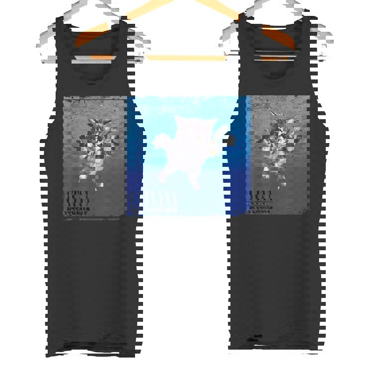 Cat Nevermind 子猫ニャーパロディ 面白い猫 動物好き タンクトップ