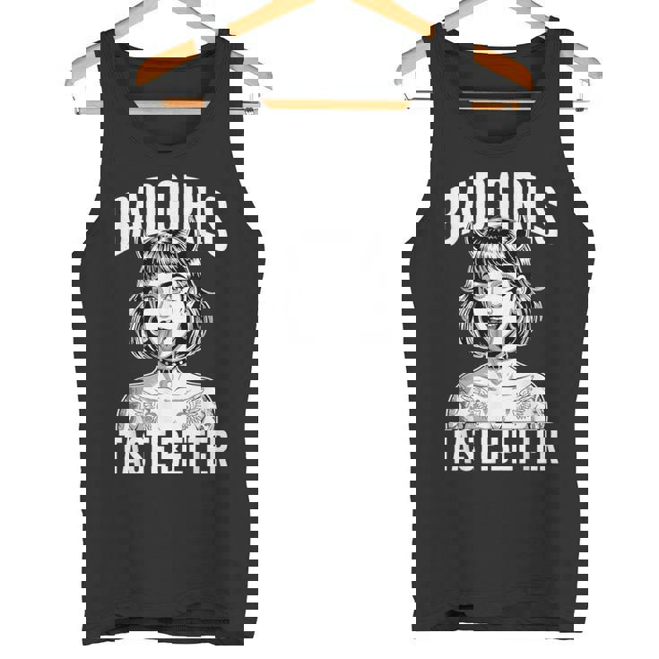 Chicas Malasaben Mejor Tatuaje Chica Diablo Camiseta sin mangas