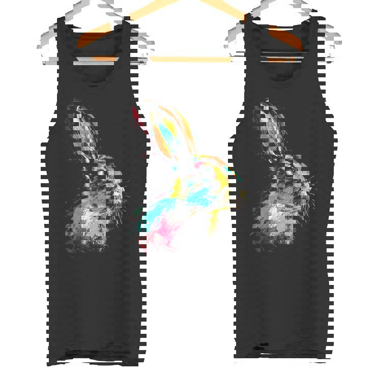 Conejo Colorido Animal Motivo Arte Conejo Camiseta sin mangas