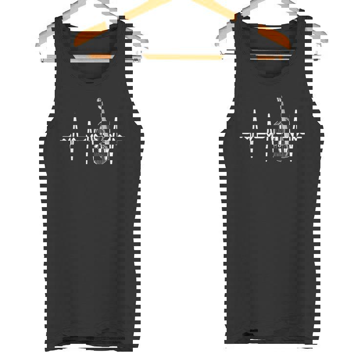 Contrabajo Heartbeat Doble Contrabajo Amante De Contrabajo Camiseta sin mangas