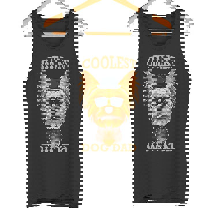 Coolest Dog Dad I Yorkshire Terrier パパ I ヨークシャー・テリア タンクトップ