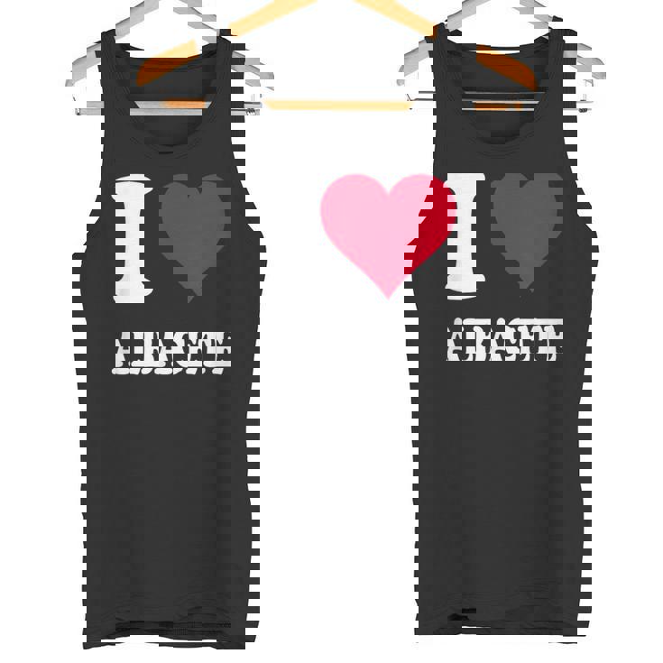 Corazón Rojo Me Encanta Albacete Camiseta sin mangas