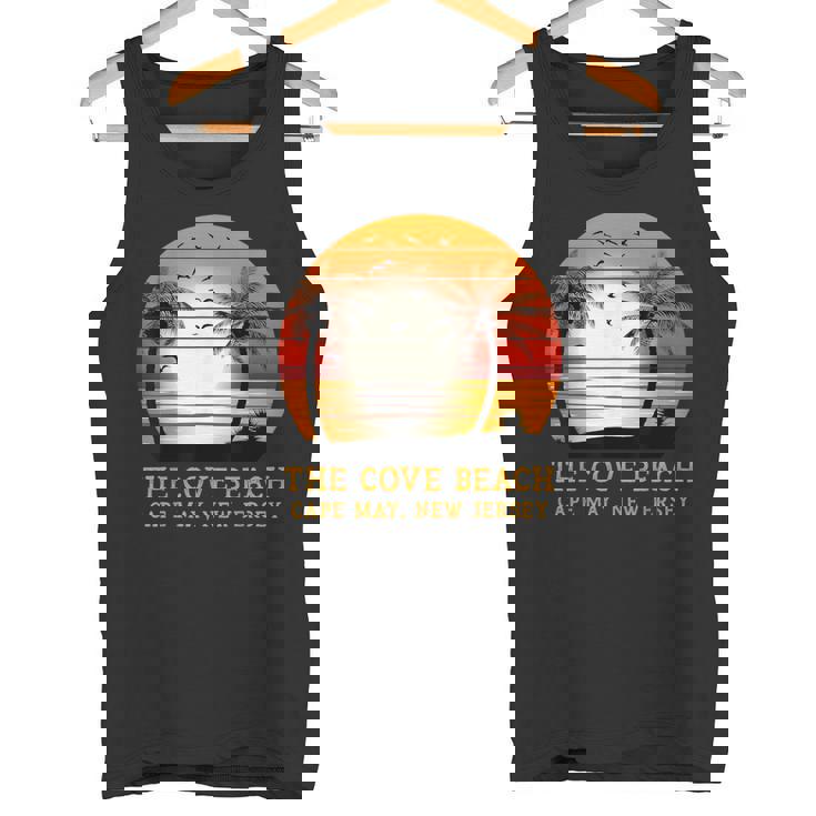 The Cove Beach Cape May New Jersey ビンテージ サンセット レトロ 太陽 タンクトップ