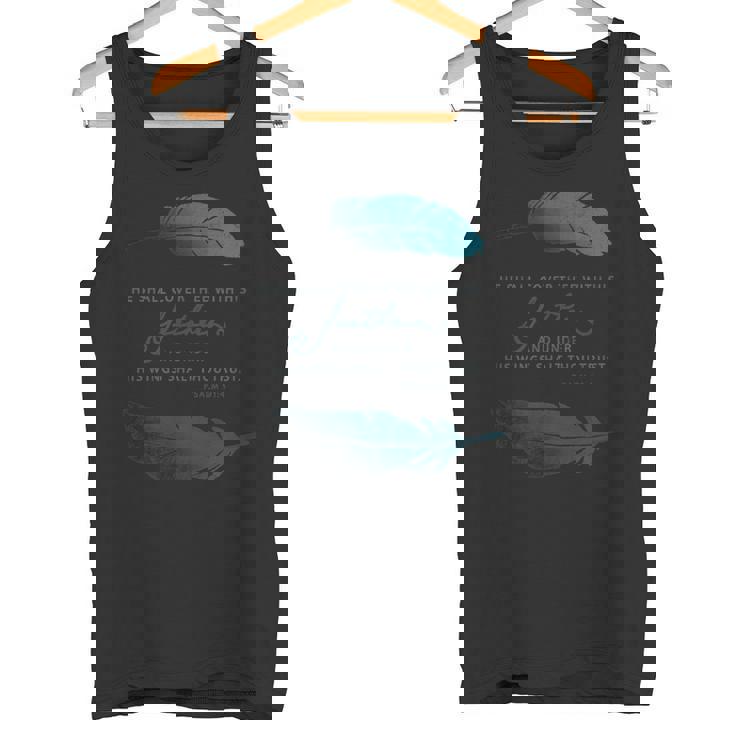 Cover With His Feathers Psalm 91 Kjv 聖書の言葉 タンクトップ