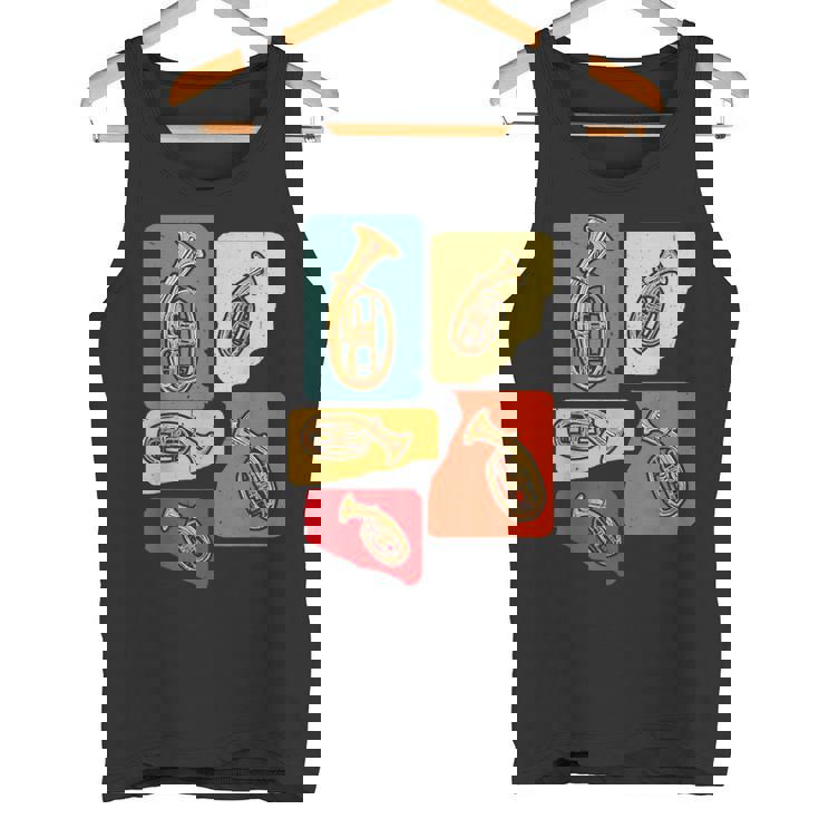 Creative Tenor Horn ビンテージ レトロ アートワーク テナーホルン奏者 タンクトップ