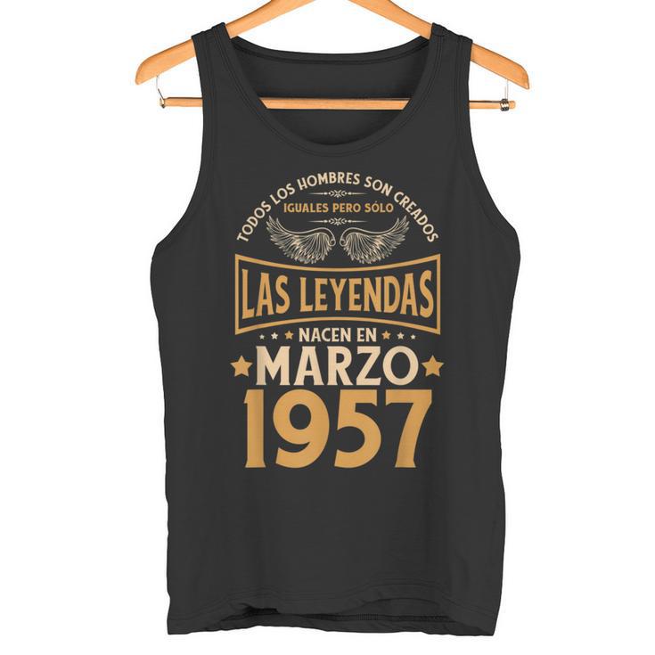 Cumpleaños Hombre Regalos Las Leyendas Marzo 1957 Camiseta sin mangas