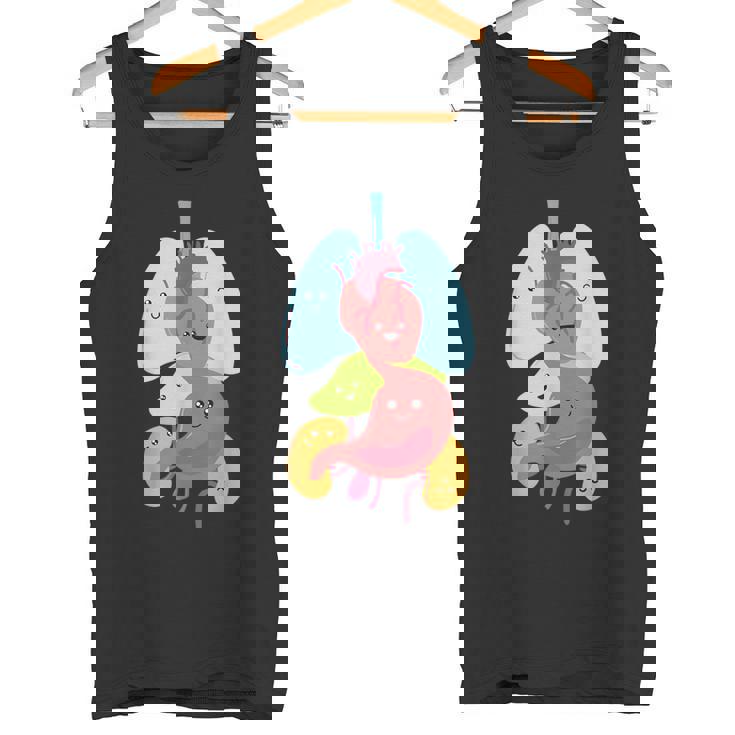 Cute Anatomy Internal Organs Body タンクトップ