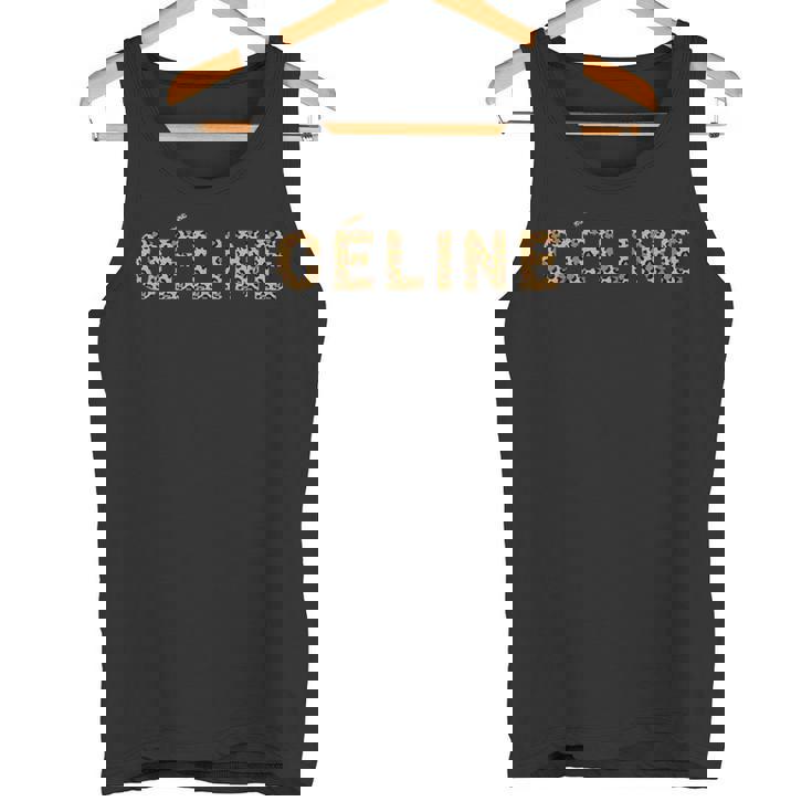 Céline レオパード こんにちは私の名前は、名です タンクトップ