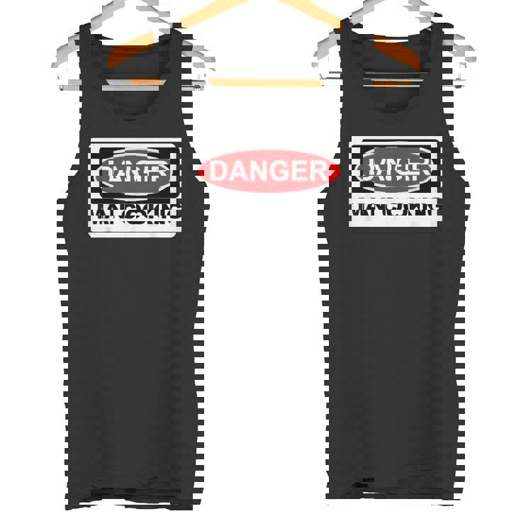 Danger Man Cooking Bbqign タンクトップ