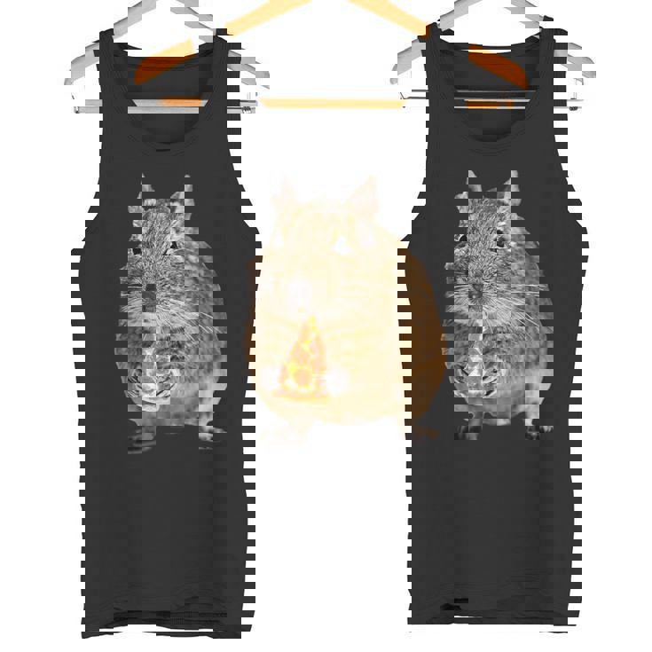 Degu Eating Alice Of Pizza タンクトップ