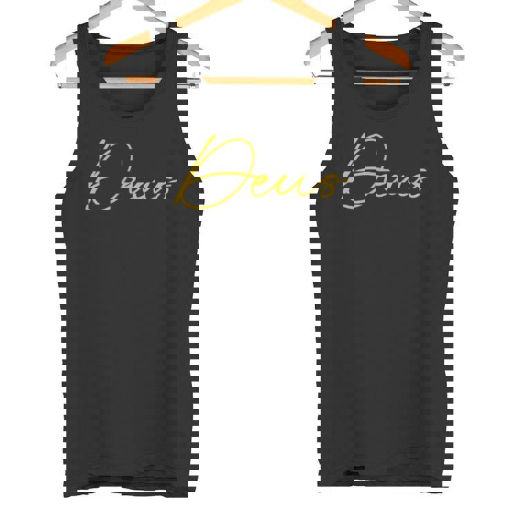 Deus ラテンデザインレタリング タンクトップ