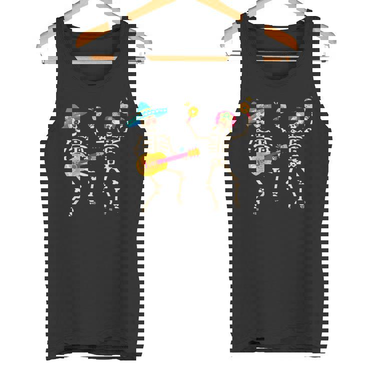 Dia De Los Muertos スケルトン ダンシング スカル 死者の日 タンクトップ