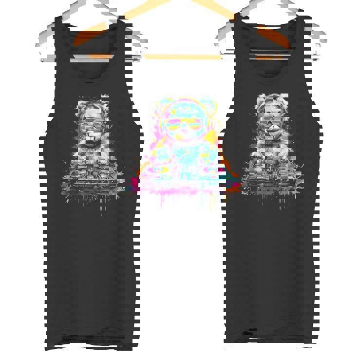 Dj Music Ours En Peluche Coloré Avec Lunettes Deoleil Débardeur e