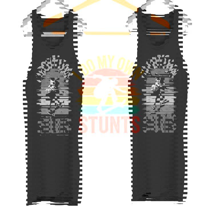 I Do My Owntunts 面白いスケートボード ヴィンテージスケートボード タンクトップ