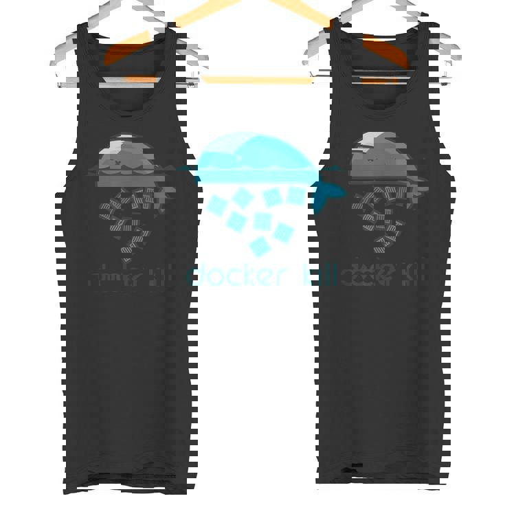 Docker Container Linux Devops Programming Coding タンクトップ