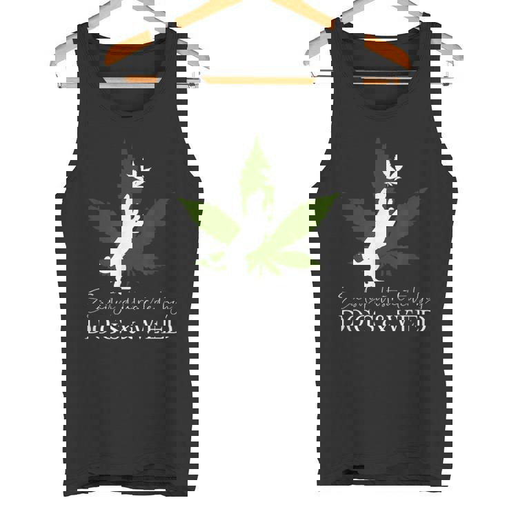 Dog And Weed ファニーマリファナtシャツ タンクトップ