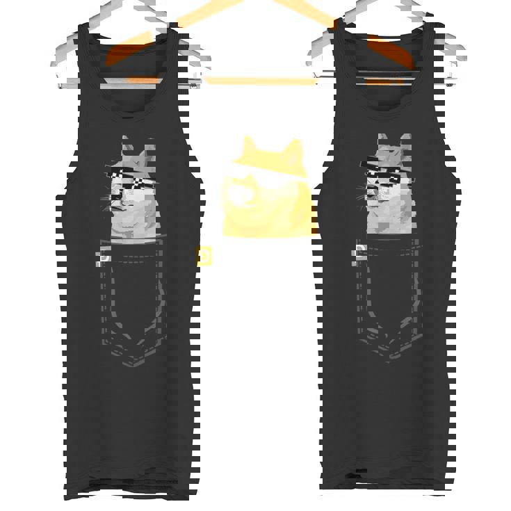 Doge コインロゴシャツ フェイクポケットシャツ Dogecoin To The Moon タンクトップ